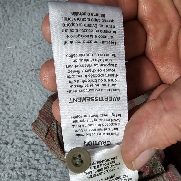 Mountain Hardwear Shirt Mens XL Plaid Short Sleeve Button Up Hiking Outdoors - Picture 9 of 13